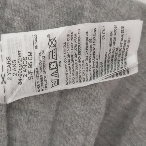 BabyGap Grey with gold Hearts Top - Picture 8 of 9